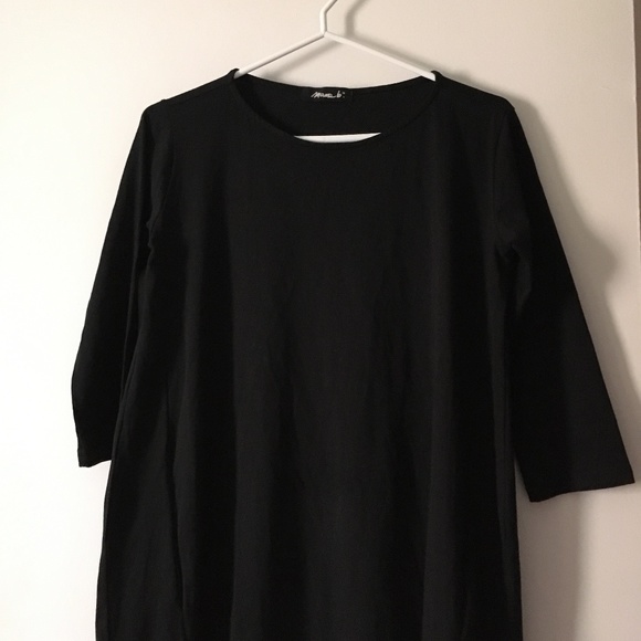 MAMA B Black Cotton Midi Dress XS / S - Picture 3 of 4